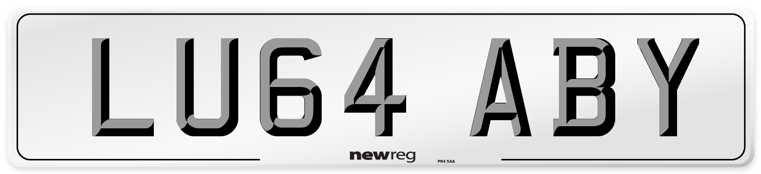 LU64 ABY Number Plate from New Reg